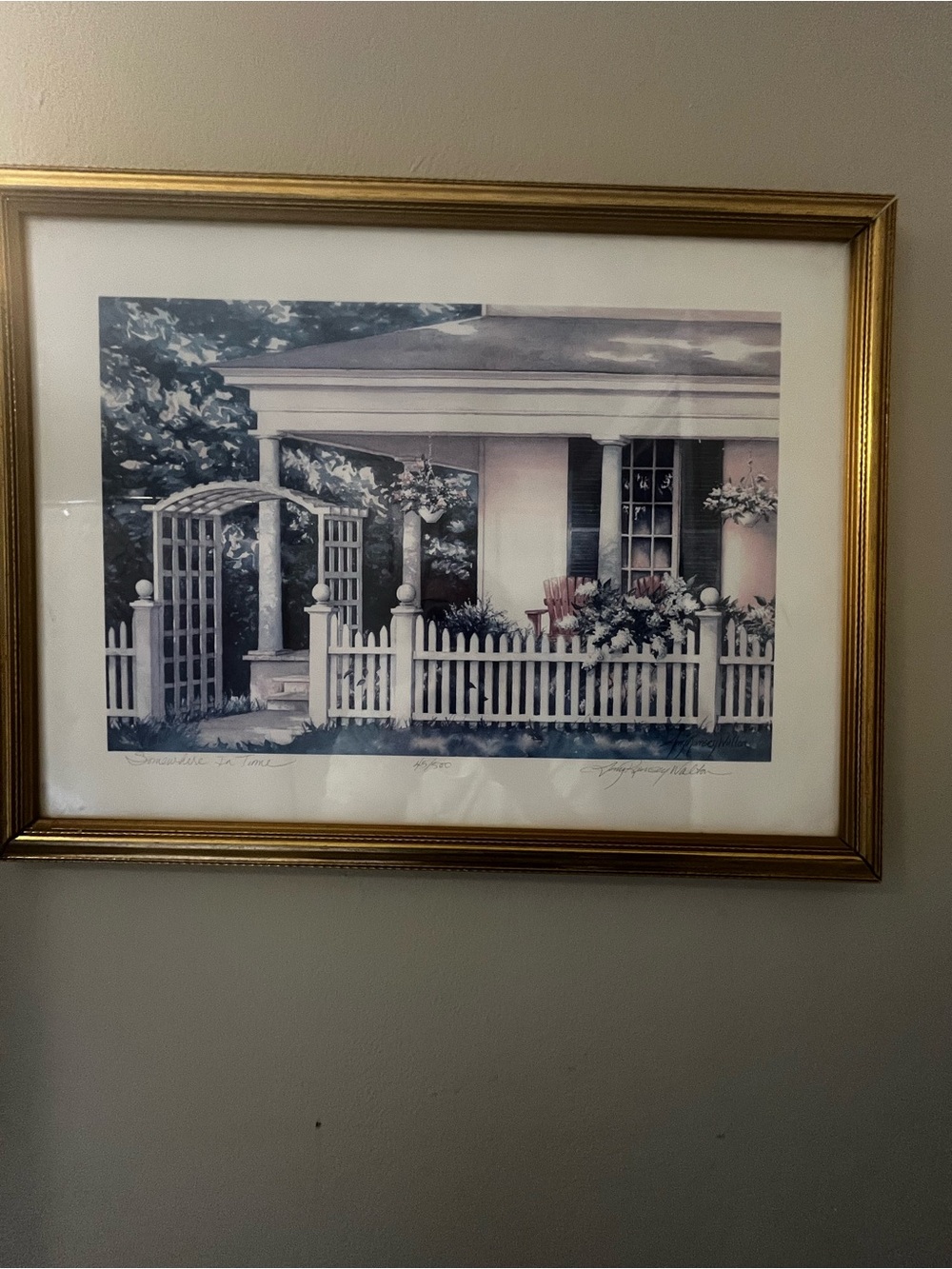 Framed Watercolor Print called “Somewhere In Time by artist Amy Ramsey Walton